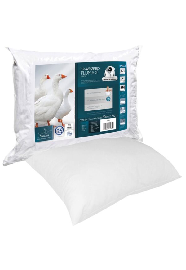 Travesseiro Fibrasca Plumax 50x70cm - Conforto e Qualidade em Fibra de Poliéster