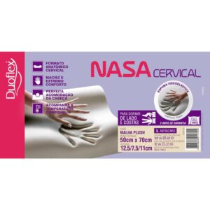 Kit 1 Travesseiro Nasa Cervical - Duoflex + 1 Capa Impermeável